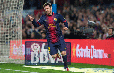 ميسي لاعب برشلونة الأسباني